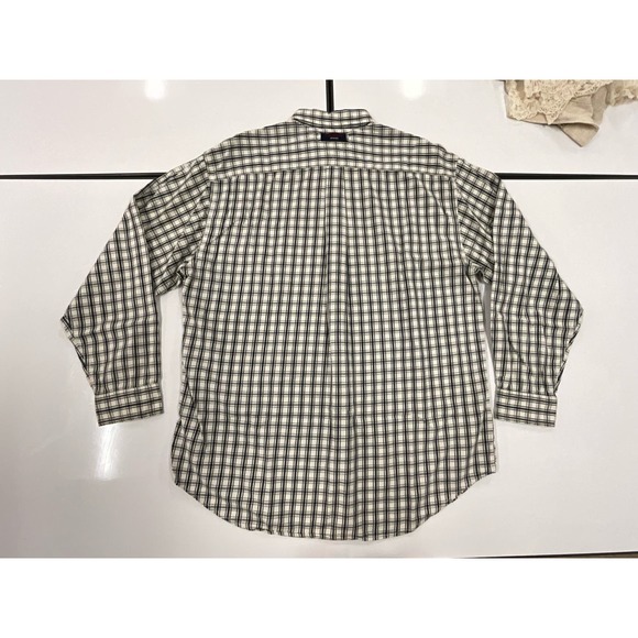 Men’s Tommy Jeans Size Large Button Up Blue White Denim Style Plaid Button Up - Picture 2 of 12